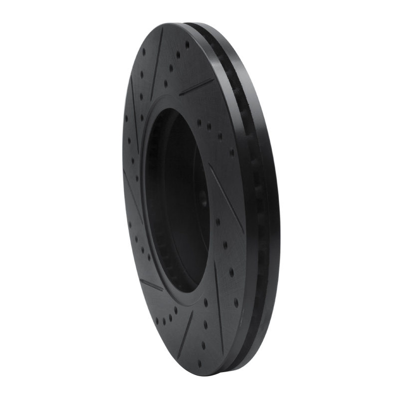 Chevrolet Colorado Brake Rotor (1) - Front Right - R1 Concepts - Drilled & Slotted - Black - `15-`20